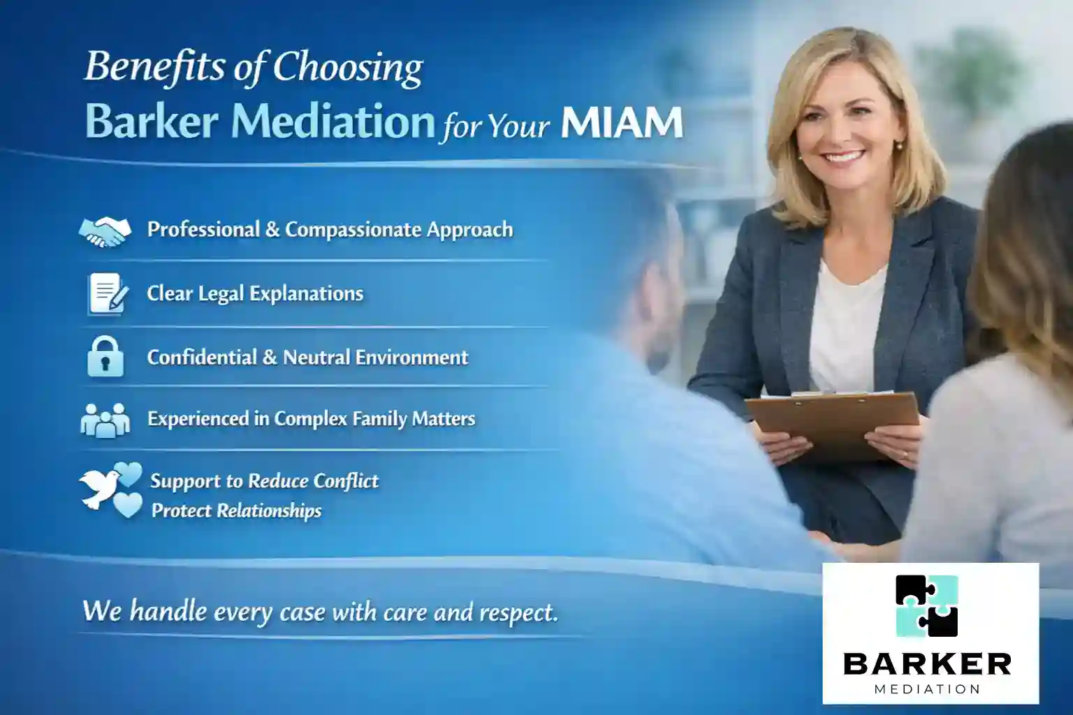 Benefits of Choosing Barker Mediation for Your MIAM Royal Leamington Spa